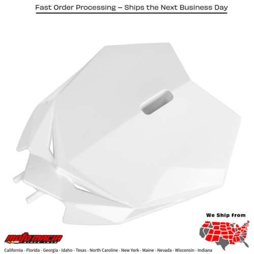 FRONT NUMBER PLATE BETA WHITE Beta 300 RX (2T) 2021-2024