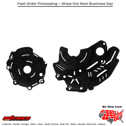 IGNITION/CLUTCH COVERS BLACK  Yamaha XTZ700 Ténéré 2021-2022