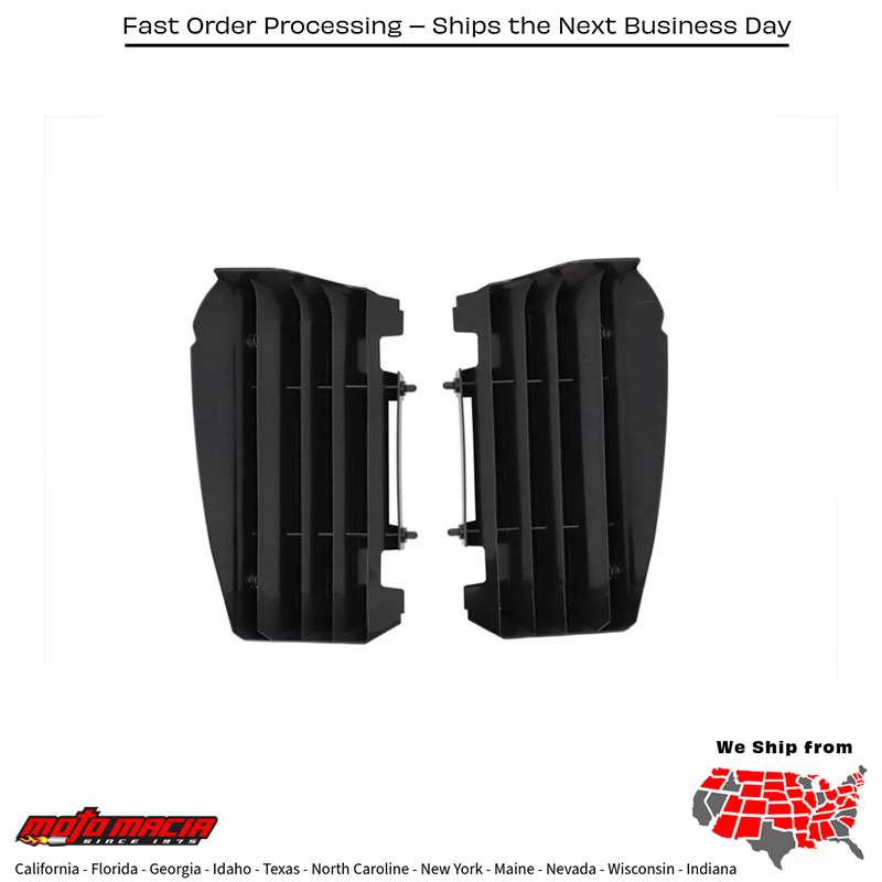 RADIATOR LOUVERS BLACK Yamaha YZ125 YZ250 2006-2024