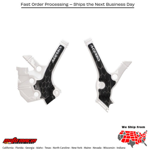 X-GRIP FRAME GUARD KTM WHITE/BLACK Yamaha YZ85 2022-2024