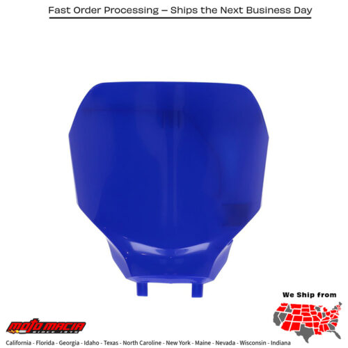 FRONT NUMBER PLATE  BLUE Yamaha YZ450F 2023-2024 Yamaha YZ250F 2024-2024 Yamaha YZ450FX 2024-2024