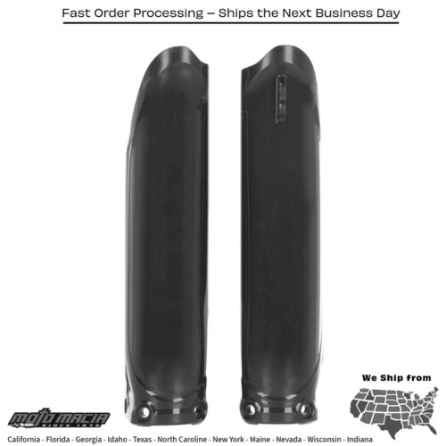 LOWER FORK COVER SET  BLACK Yamaha YZ450F 2023-2024 Yamaha YZ250F 2024-2024