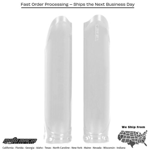 LOWER FORK COVER SET  WHITE Yamaha YZ450F 2023-2024 Yamaha YZ250F 2024-2024
