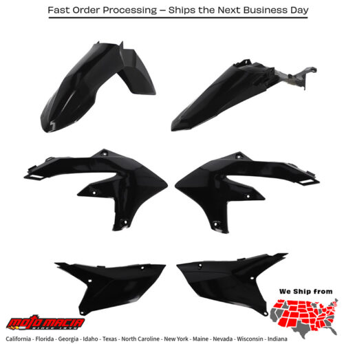 PLASTIC KIT  BLACK Yamaha YZ450F YZ250F YZ250FX YZ450FX 2023-2024