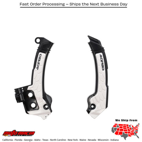 X-GRIP FRAME GUARD HUS BLACK/WHITE Husqvarna TC 125 TC 250 FC 250 FX 350 FX 450 FC 350 FC 450 TX 300i TE 150i TE 250i TE 300i FE 450 FE 350w FE 501w FE 250 FE 350 2023-2024