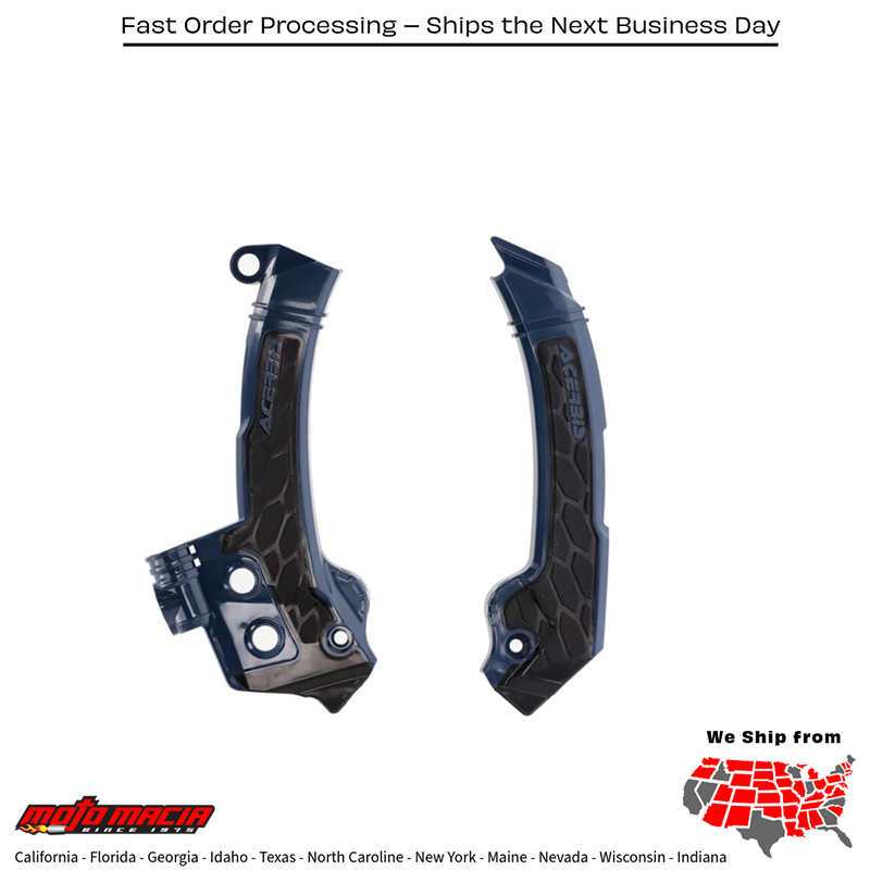 X-GRIP FRAME GUARD HUS BLUE/BLACK Husqvarna TC 125 TC 250 FC 250 FX 350 FX 450 FC 350 FC 450 TX 300i TE 150i TE 250i TE 300i FE 450 FE 350w FE 501w FE 250 FE 350 2023-2024