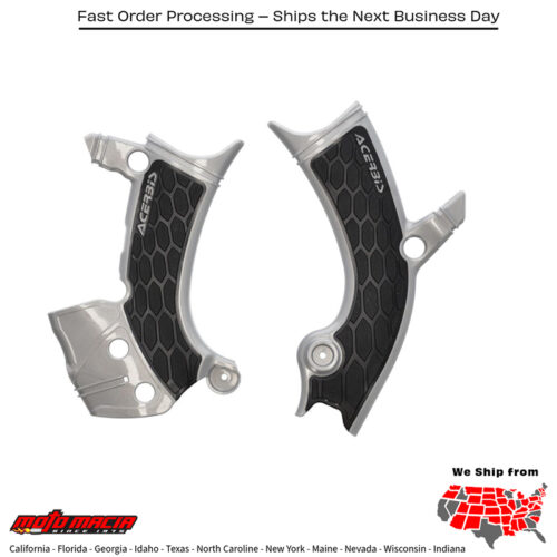 X-GRIP FRAME GUARD SILVER/BLACK  Yamaha YZ450F YZ250F YZ450FX 2023-2024