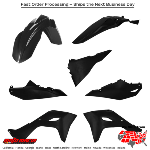 PLASTIC KIT  BLACK Kawasaki KX450F KX450X 2024