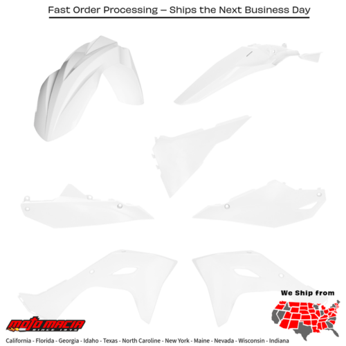 PLASTIC KIT  WHITE Kawasaki KX450F KX450X 2024