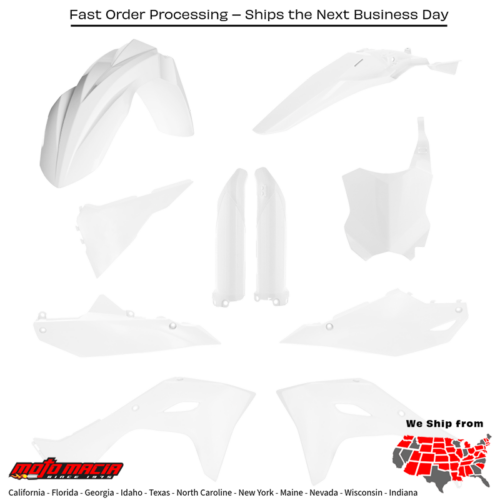 FULL PLASTIC KIT  WHITE Kawasaki KX450F KX450X 2024