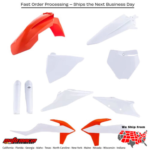 FULL PLASTIC KIT KTM ORIGINAL 23 KTM 450 SX-F Factory Edition 250 SX-F Factory Edition 250 SX-F 350 SX-F 450 SX-F 125 SX 250 SX 300 SX 250 XC 250 XC-F 300 XC 350 XC-F 450 XC-F 125 XC 150 SX 2022-2024