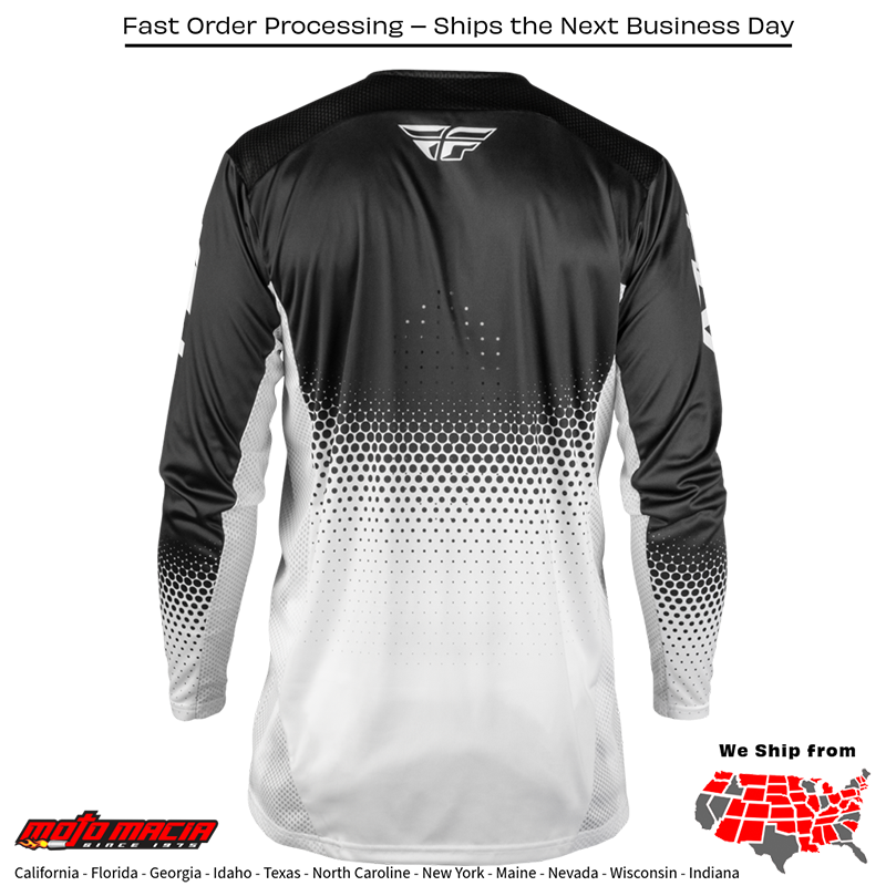 Rayce Sonar Bicycle Jersey White/Black - Image 2