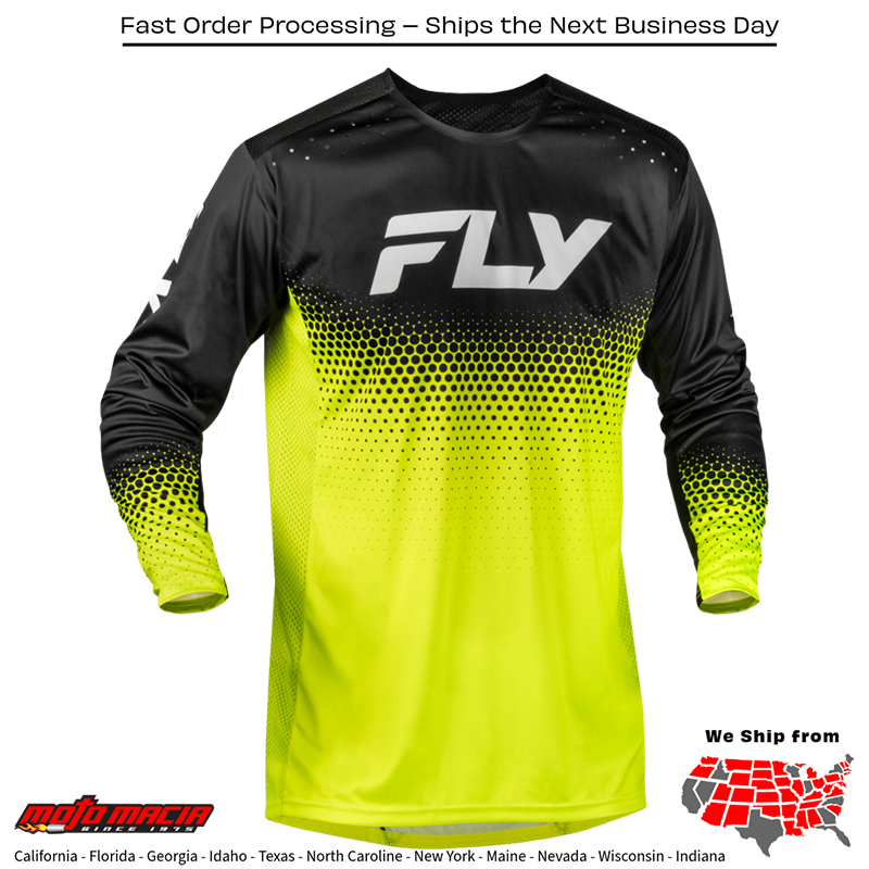Rayce Sonar Bicycle Jersey Hi-Vis/Black/White