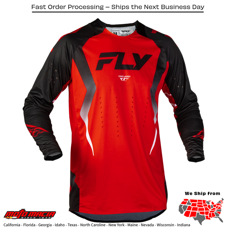 El título completo sería: "Evolution Dst Bolt Jersey Red/Black/White"
