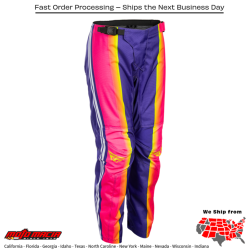 Youth F-16 Raze Pants Purple/Pink/Yellow Size