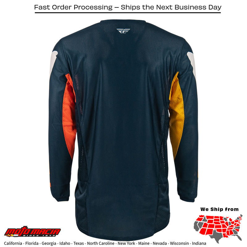 El título completo sería: "Kinetic Mesh Jersey Navy/Orange" - Image 2