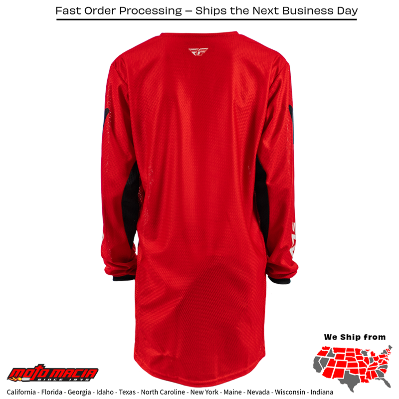 Yth Kinetic Mesh Jersey Red/Black/White - Image 2