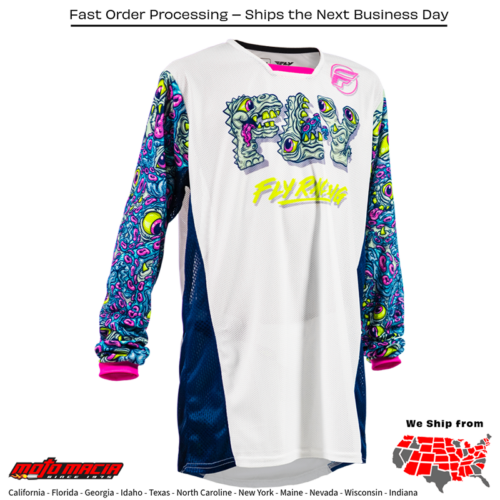 Yth Kinetic Mesh Mutant Jersey White/Blue/Multi