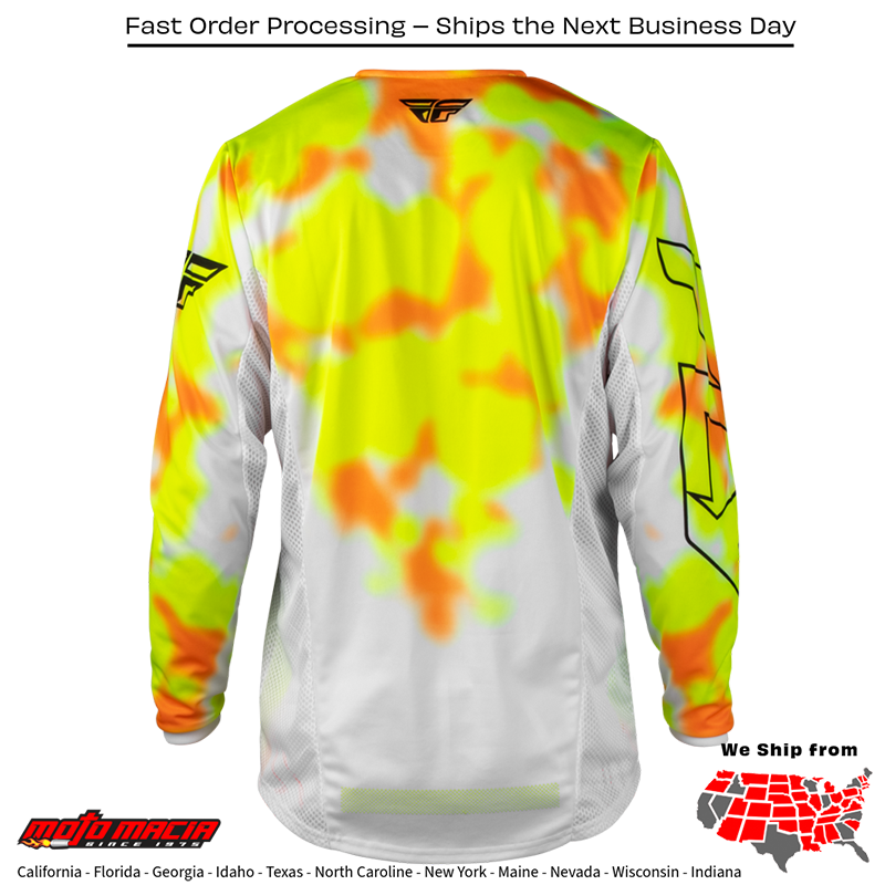 El título completo sería: "Kinetic Blur Jersey White/Hi-Vis/Orange" - Image 2