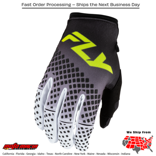 El título completo sería: "Kinetic Fade Gloves Black/White/Hi-Vis"