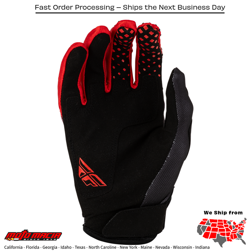 Kinetic Fade Gloves Black/Red/White - Image 2