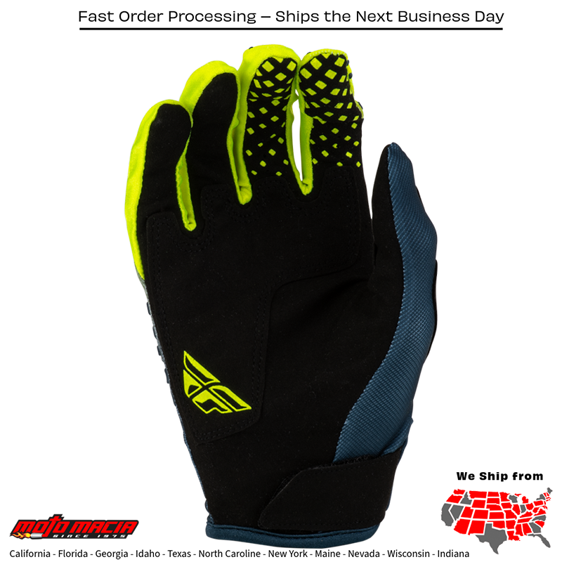 El título completo sería: "Kinetic Fade Gloves Navy/Hi-Vis/White" - Image 2