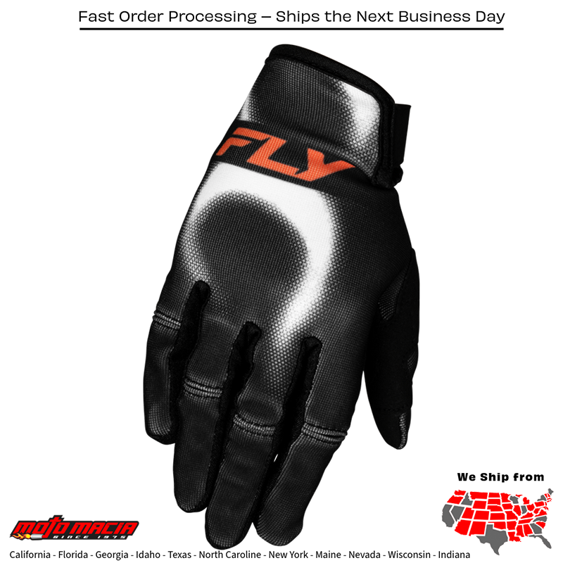 Youth Kinetic Torch Gloves Black/White/Orange