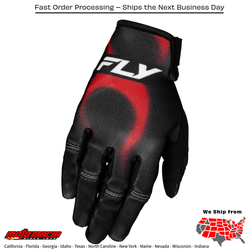 Youth Kinetic Torch Gloves Black/Red/White