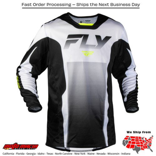 El título completo sería: "Kinetic Fade Jersey White/Black/Hi-Vis"