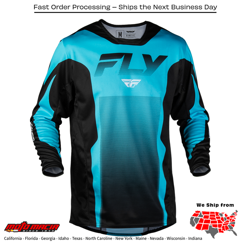 El título completo sería: "Kinetic Fade Jersey Blue/Black/White"
