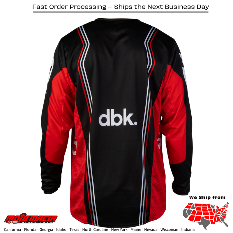 El título completo sería: "Kinetic Dbk Jersey Black/Red/White" - Image 2