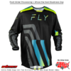 El título completo sería: "Kinetic Volt Jersey Black/Grey/Teal/Yellow"