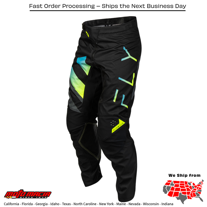 Kinetic Volt Pants Black/Grey/Teal/Yellow Sz - Image 4