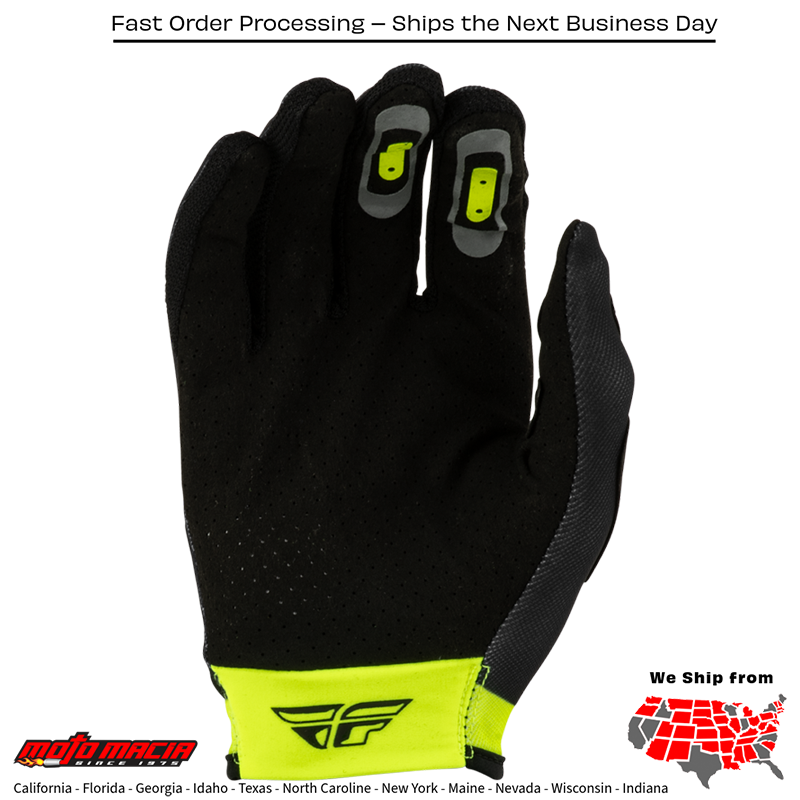 Lite Flake Gloves Grey/Hi-Vis/Black - Image 2