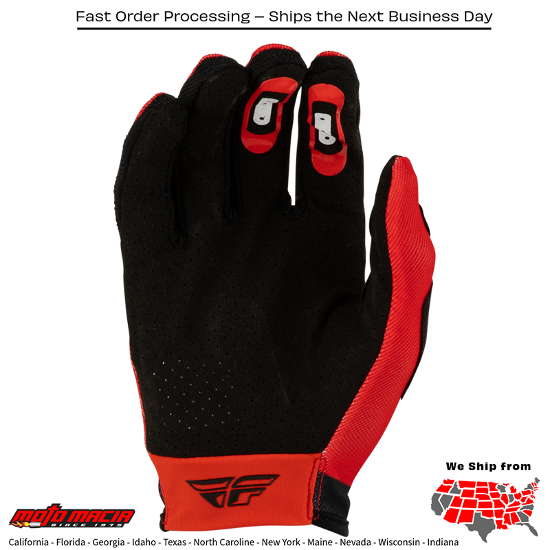 Lite Flake Gloves Red/Black - Image 2