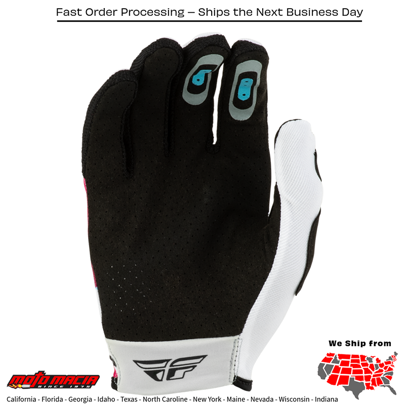 Lite Vibe Gloves White/Pink/Blue - Image 2