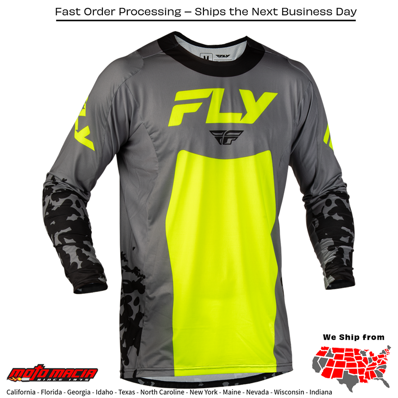 El título completo sería: Lite Flake Jersey Grey/Hi-Vis/Black