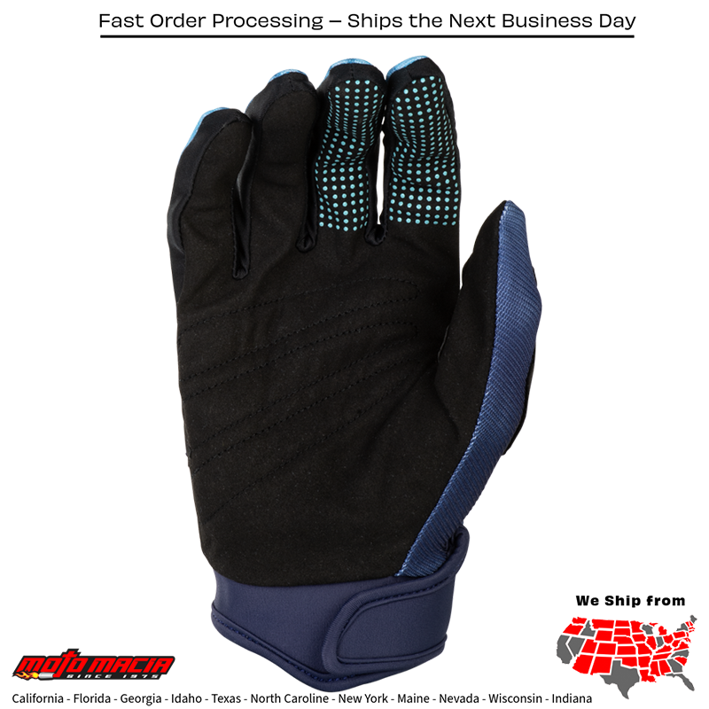 F-16 Lift Gloves Aqua/Navy/White - Image 2