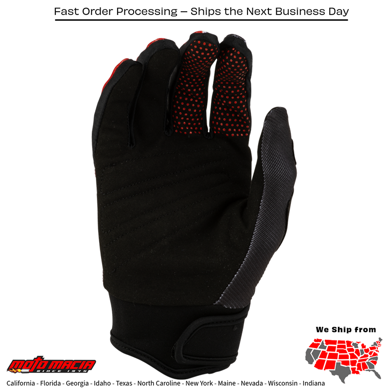 F-16 Raze Gloves Black/Red/White - Image 2