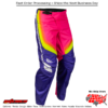 F-16 Raze Pants Purple/Pink/Yellow Sz