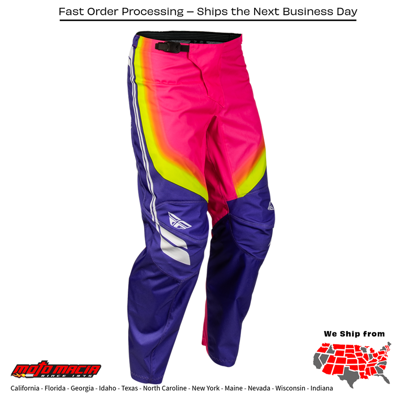 F-16 Raze Pants Purple/Pink/Yellow Sz