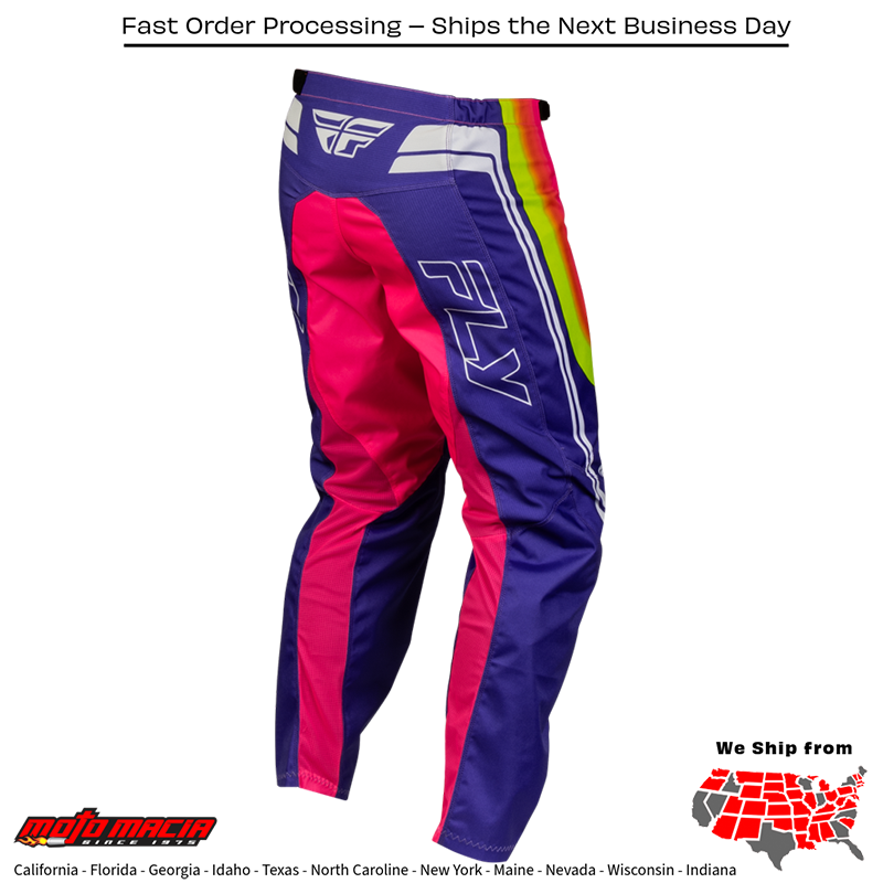 F-16 Raze Pants Purple/Pink/Yellow Sz - Image 3