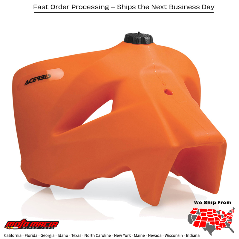 ACERBIS FUEL TANK 6.6 GAL ORANGE KTM 450 SX-F 2005-2006 525 EXC-G 4-Str more