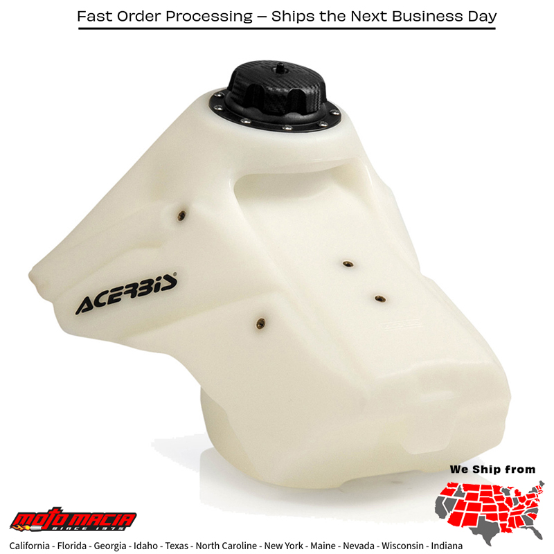 ACERBIS FUEL TANK 2.7 GAL NATURAL Honda CRF450R 2009-2012 CRF250R 201 more