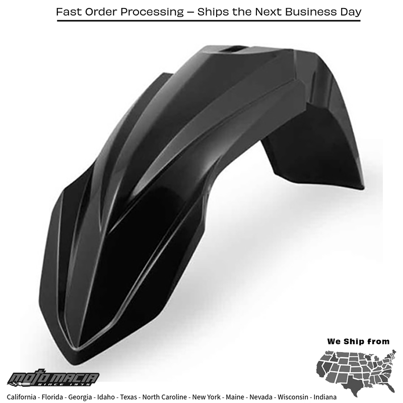 ACERBIS FRONT FENDER BLACK Yamaha YZ250FX 2015-2019 YZ250X 2016-2023 more