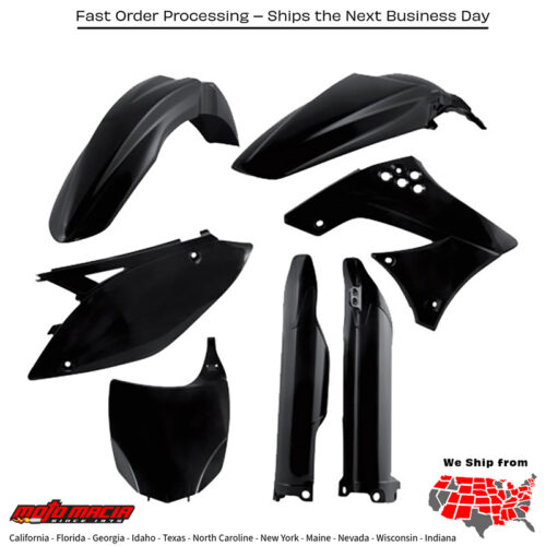 PLASTIC KIT BLACK Kawasaki KX450F 2009-2011