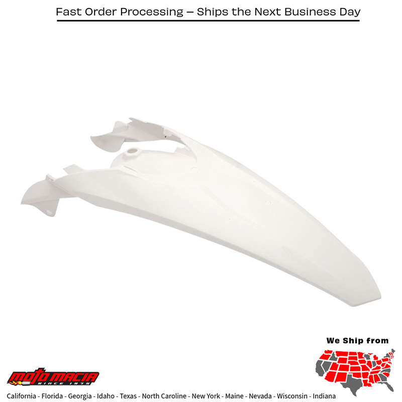ACERBIS REAR FENDER W/TAILLIGHT TAB WHITE KTM 350 EXC-F 2012-2016 500 X more