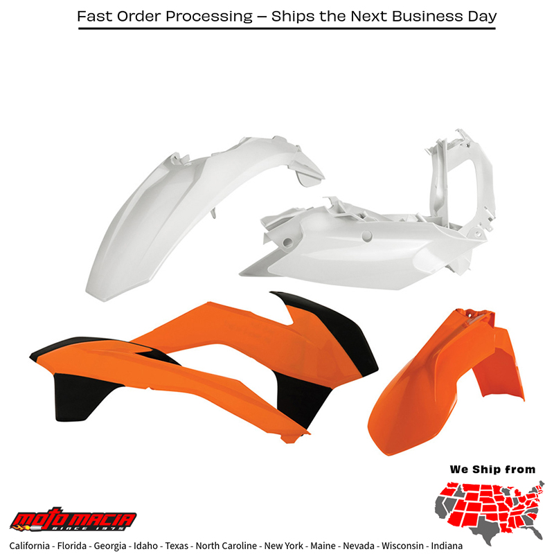 PLASTIC KIT ORANGE KTM 350 XC-F 2013-2015 KTM 150 XC 2013-2015 KTM 350 SX-F 2013-2015 KTM 250 SX 2013-2016 KTM 250 SX-F 2013-2015 KTM 250 XC 2013-2016 KTM 300 XC 2013-2016 KTM 450 SX-F 2013-2015 KTM 250 XC-F 2013-2015 KTM 450 XC-F 2013-2015 KTM 125 SX 2013