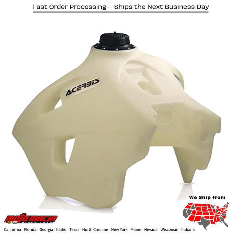 ACERBIS FUEL TANK 4.1 GAL WHITE KTM 350 EXC-F 2012-2016 500 XCF-W 2012- more