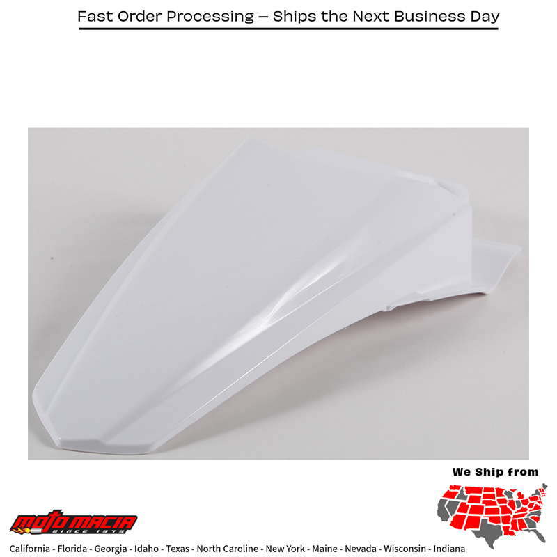 ACERBIS REAR FENDER WHITE Kawasaki KX85 2014-2024 KX100 2014-2021